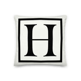 Letter H Border Monogram Decorative Throw Pillow Cushion, Pillow, $ 64.50, A Moment Of Now™